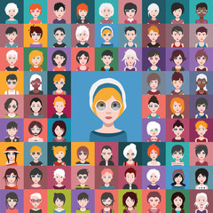 Obraz na płótnie Canvas People avatar. 