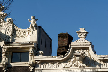 Obraz premium roof of a Typical Dutch Houses in Amsterdam