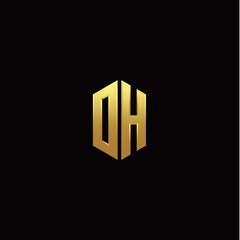 O H modern monogram style initial logo template