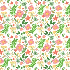 Fotobehang seamless floral pattern © Dinda
