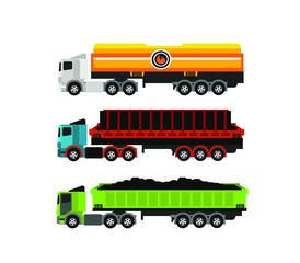Transport truck,  Detailed Vector Truck