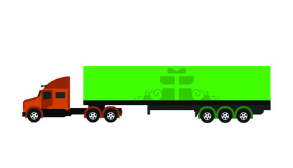 Transport truck,  Detailed Vector Truck