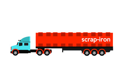 Transport truck,  Detailed Vector Truck