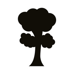 leafy tree silhouette style icon