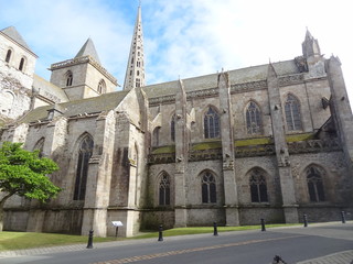 Fototapeta na wymiar Eglise de Tréguier, Côtes d'Armor, Bretagne France, Petite cité de caractère