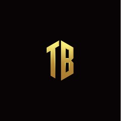 T B modern monogram style initial logo template