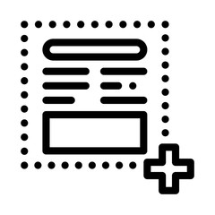 add new article on web site icon vector. add new article on web site sign. isolated contour symbol illustration