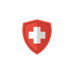 first aid icon with shield protection