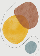 Creative minimalist hand painted. Abstract arts background . Vector illustration for wall decoration, postcard or brochure cover design.