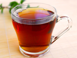 cup of tea on the table