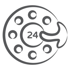 
Doodle line design of brake disc in modern style 
