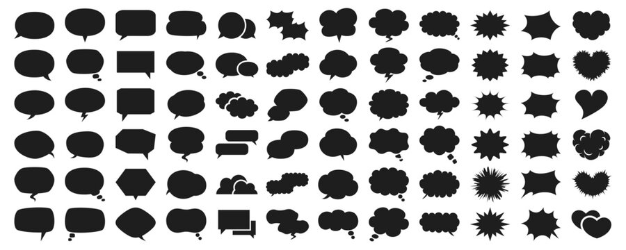 Speech bubbles of various shapes