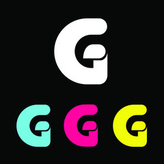 Initial letter G logo vector design template