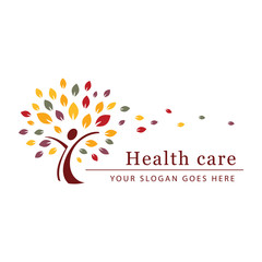 Abstract human tree business logo