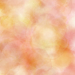 Yellow-orange background with wet effect.Drawn illustration with warm autumn shades, for fabric.