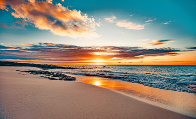 sunset at the beach