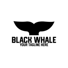 Fish Tail Logo Design Modern Vector Template. Whale Tail. Vector Illustration
