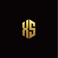 X S modern monogram style initial logo template