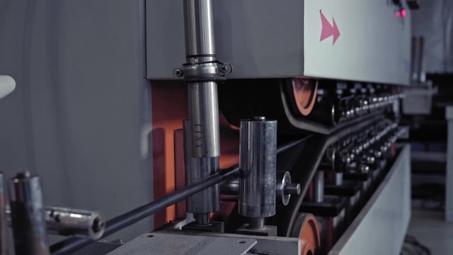 Making of metal cable on factory