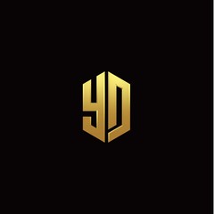 Y D modern monogram style initial logo template