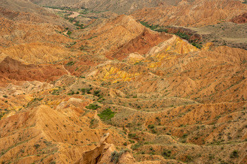 Fairytale Red Canyon Landscape Kyrgyzstan