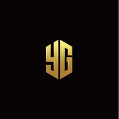 Obraz premium Y G modern monogram style initial logo template