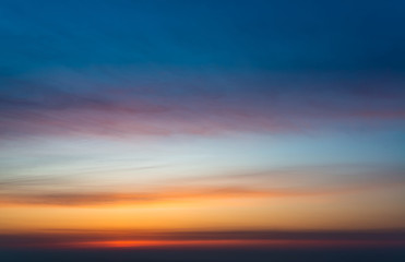 Fantastic clouds at sunrise