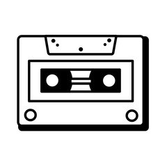 cassette retro pop art line style icon