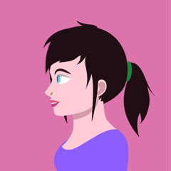 Flat avatar icon vector (community sites , phone avatar, console avatar)
