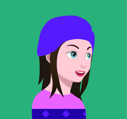 Flat avatar icon vector (community sites , phone avatar, console avatar)