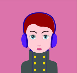Flat avatar icon vector (community sites , phone avatar, console avatar)