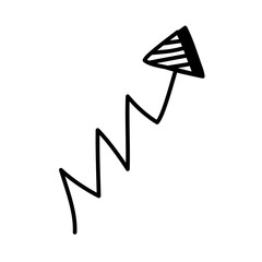 arrow thin direction right up line style icon