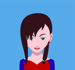 Flat avatar icon vector (community sites , phone avatar, console avatar)