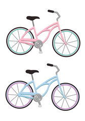 Bicycle vector drawing isolate on a white background
