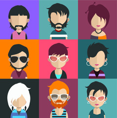 Collection of avatars  ( Man and woman Characters )