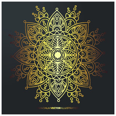 Circular vector pattern in form of mandala for Henna, Mehndi, tattoo, decoration. Decorative ornament in ethnic oriental style. Mindfulness coloring book page.