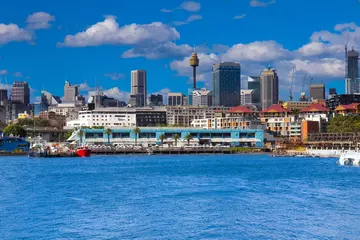 Poster Panoramic View of Sydney CBD Skyline and the Harbour foreshore  © Elias Bitar