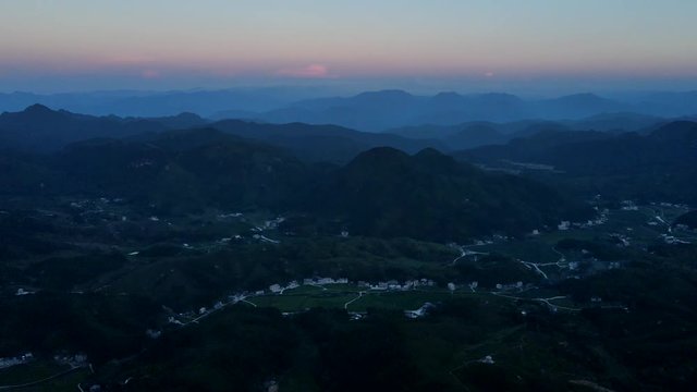 Time-lapse aerial photography of sunrise and sunset