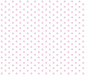 Pink polka dot background. Pink dot vector pattern. 