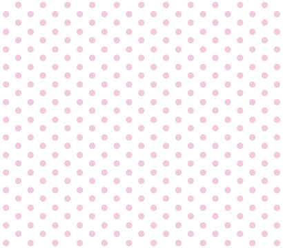 Pink polka dot background. Pink dot vector pattern. 