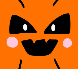 Cute Stylized Funny Halloween Pumpkin Card