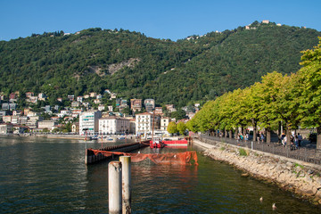 Fototapeta na wymiar Superb view of the lake of Como, Italy,
