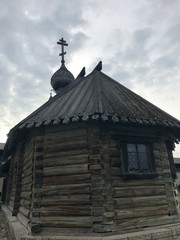old Church chapel on a cloudy summer day