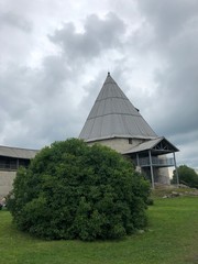 old Church chapel on a cloudy summer day