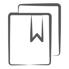 
Hand drawn design of bookmark icon
