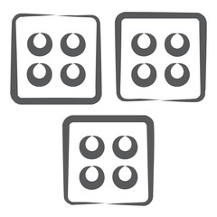 
Primary class activities, doodle icon of building blocks vector design 

