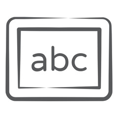 
Doodle line design of english class icon
