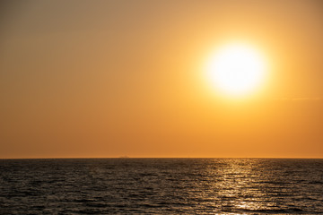 Fototapeta na wymiar Sunset from the beautiful beach of Santa Marinella, close to Rome, Italy 