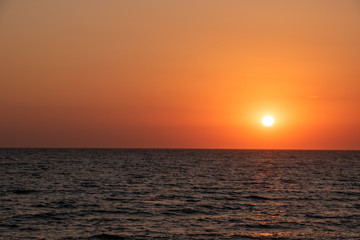 Sunset from the beautiful beach of Santa Marinella, close to Rome, Italy	
