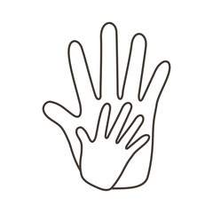 Fototapeta na wymiar hands clapping line style icon